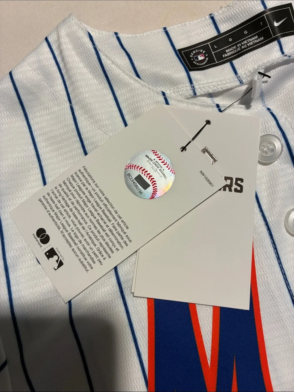 Youth Nike White/Blue Pinstripe New York Mets Kids Baseball Jersey